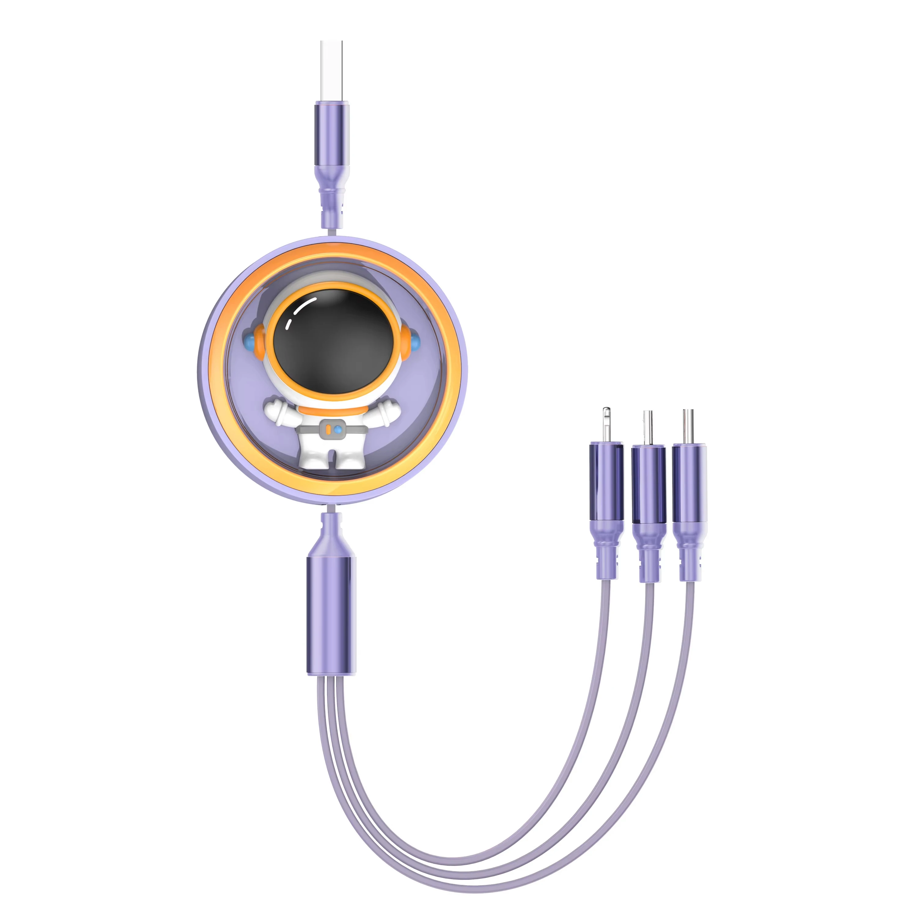 كابل بيانات شحن سريع للغاية 100 وات 3 في 1 مناسب لهاتف iPhone Huawei Samsung Xiaomi OPPO كابل شحن تلسكوبي للهاتف المحمول