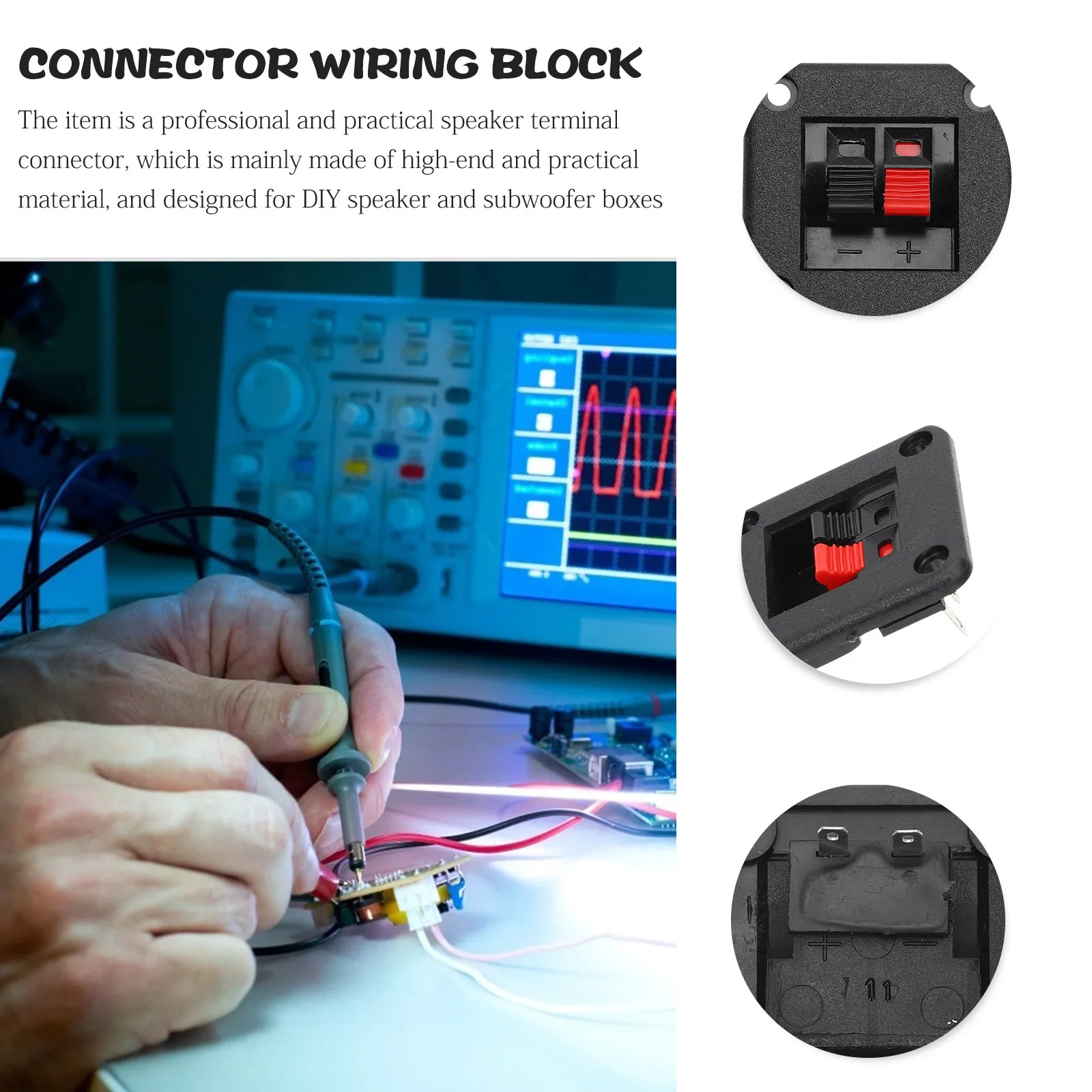 6Pcs Speaker Terminal Connectors Professional Stereo Wire Connectors DIY Speaker Subwoofer Terminal Wiring Board Accessories