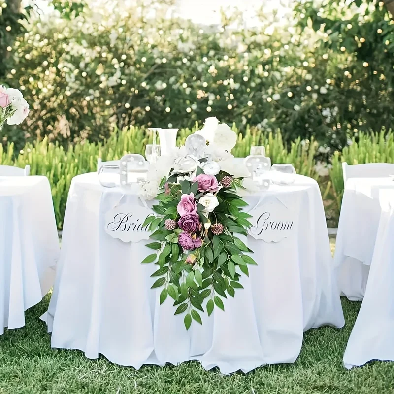 Künstliche italienische Ruscus-Grünpflanzenstiele, künstlicher grüner Blätterstrauß für Vasen, Hochzeitsbögen, Heimdekoration und Tischdekoration. – Detail 8