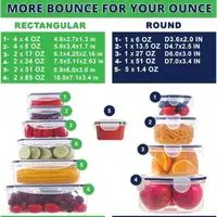 50 Pcs Food Storage Containers With Airtight Lids Modern Clear Plastic Meal Prep Lunch Boxes Leakproof Stackable Containers Set For Fruits Leftovers Refrigerator Kitchen Pantry Storage Organization Housewarming Gift 6
