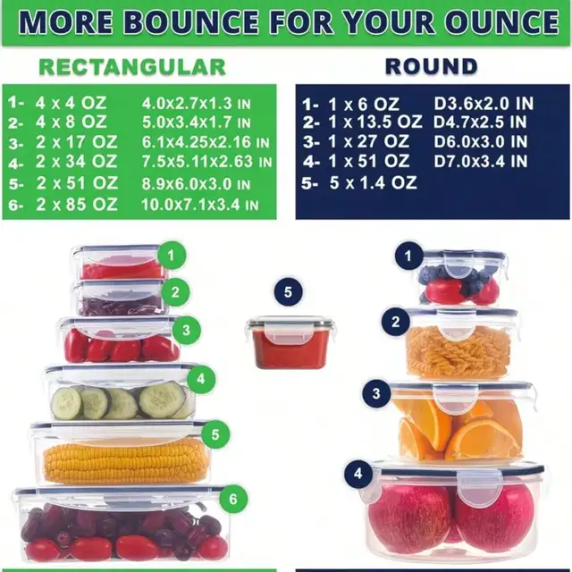 50 Pcs Food Storage Containers With Airtight Lids Modern Clear Plastic Meal Prep Lunch Boxes Leakproof Stackable Containers Set For Fruits Leftovers Refrigerator Kitchen Pantry Storage Organization Housewarming Gift 6