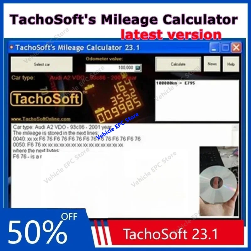 TachoSoft Mileage Calculator 23.1 TachoSoft Mileage Counter Calculation Software V23.1 With License Digital Odometer Calculators