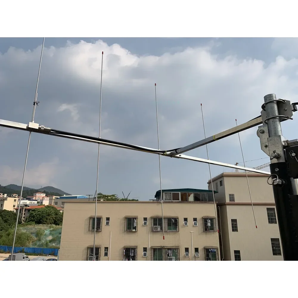 V-section 7 unit all-stainless steel Yagi antenna HAM Directional Long-distance Communication Antenna 144-146mhz