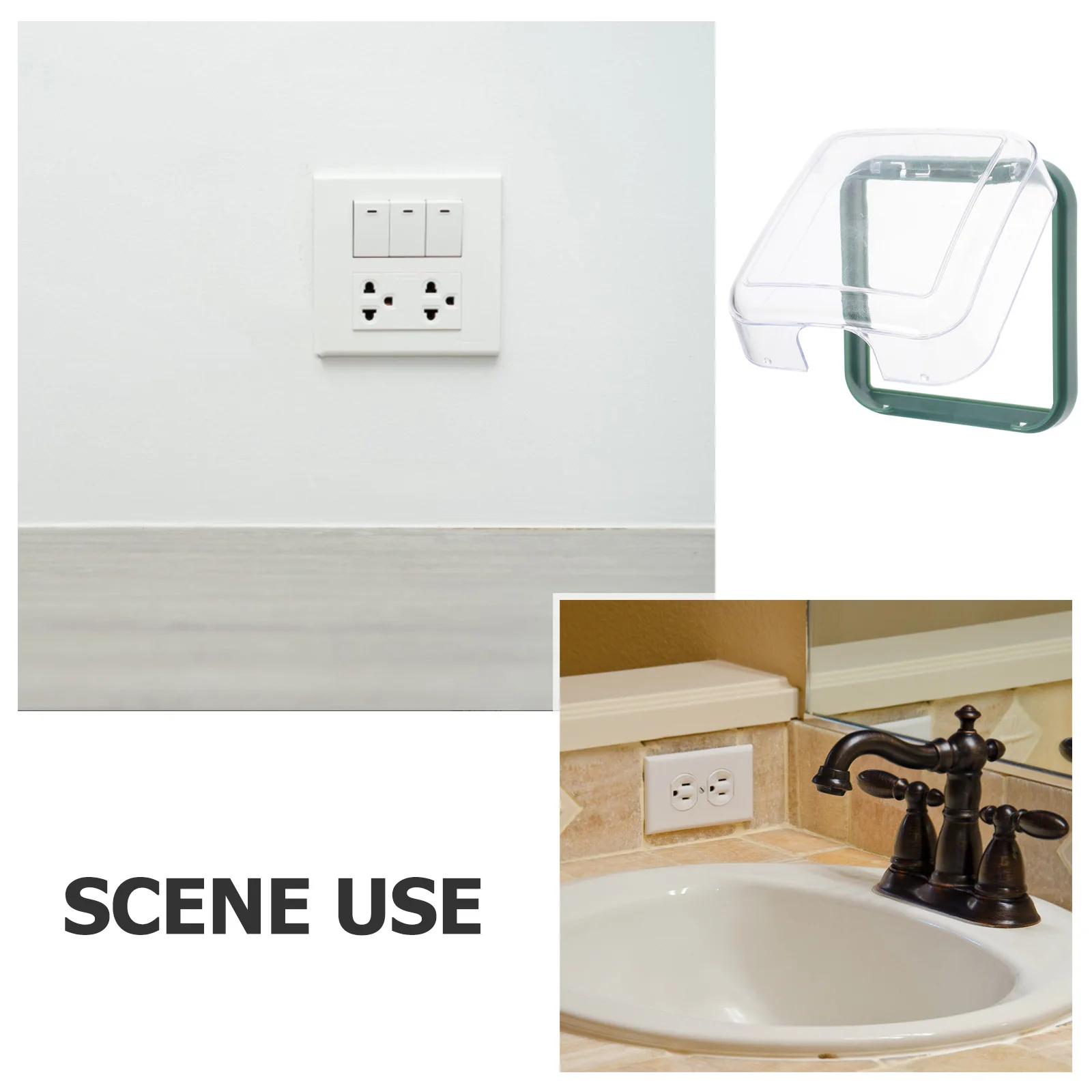 أغطية مخرج مقاومة للأطفال، واقيات قابس أمان مقاومة للماء، سهلة التركيب للمنزل والمكتب، مقبس الحائط، غطاء المطر المقاوم للأطفال #4