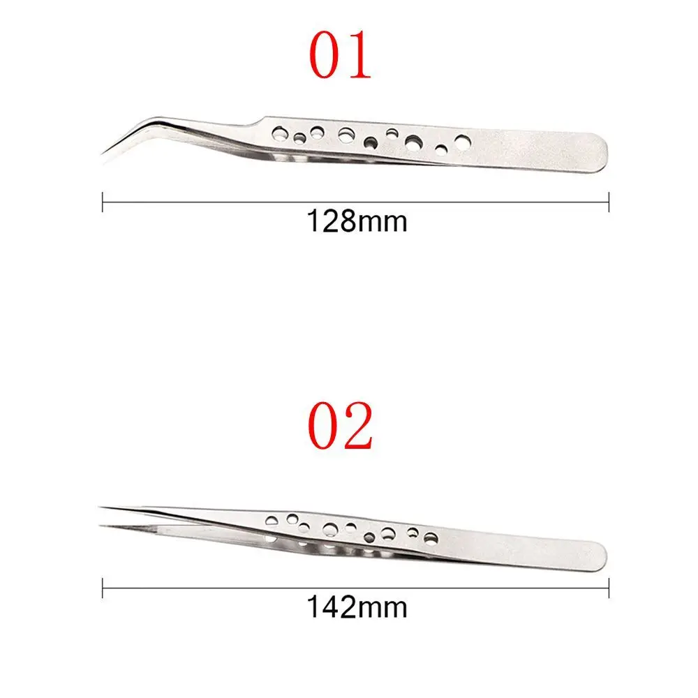 Pince à épiler droite en acier inoxydable pour cils, pince à épiler pour extensions de cils, outil de greffage de biscuits, PINCEF