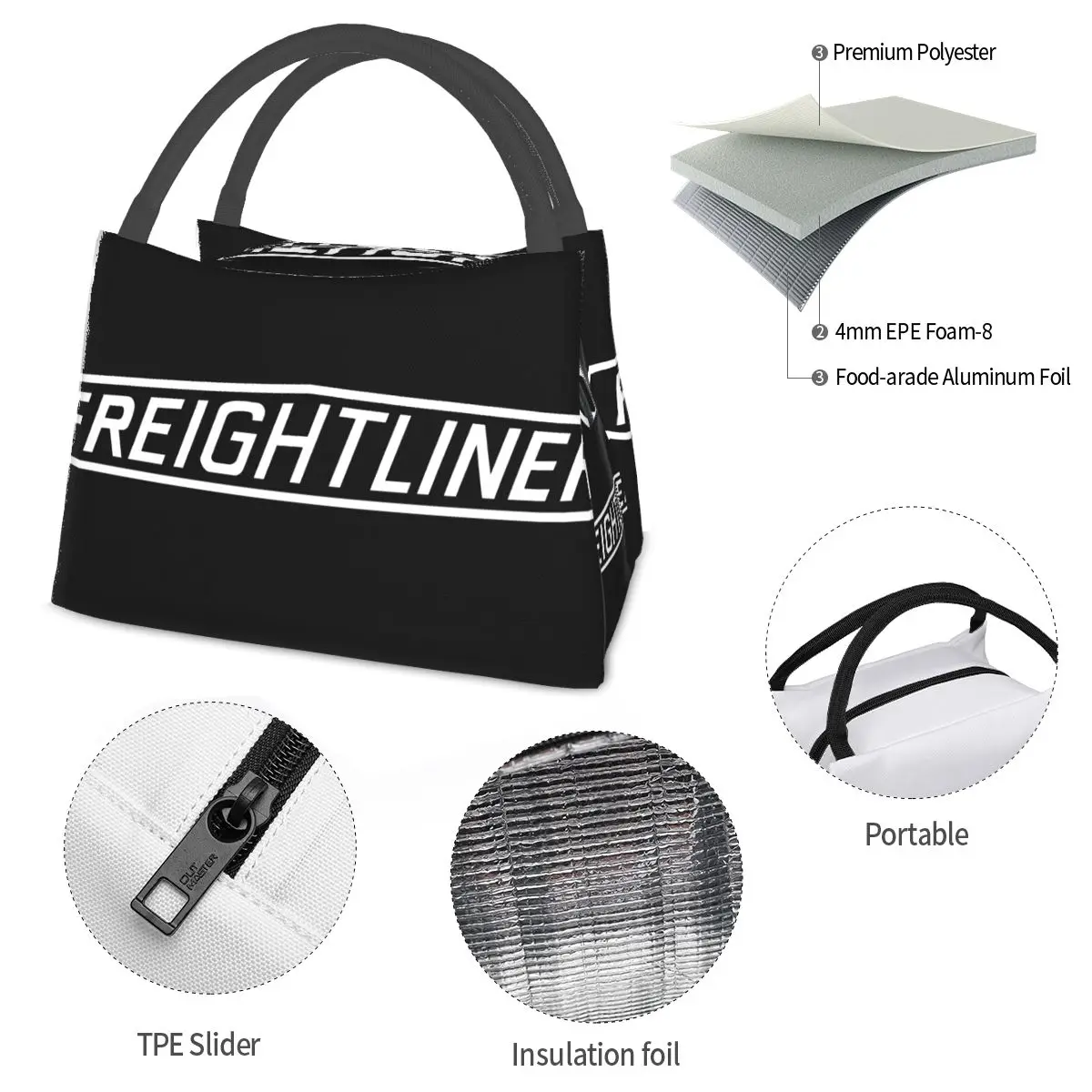 Freightliner Logo Portable insulation bag for Cooler Thermal Food Office Pinic Container