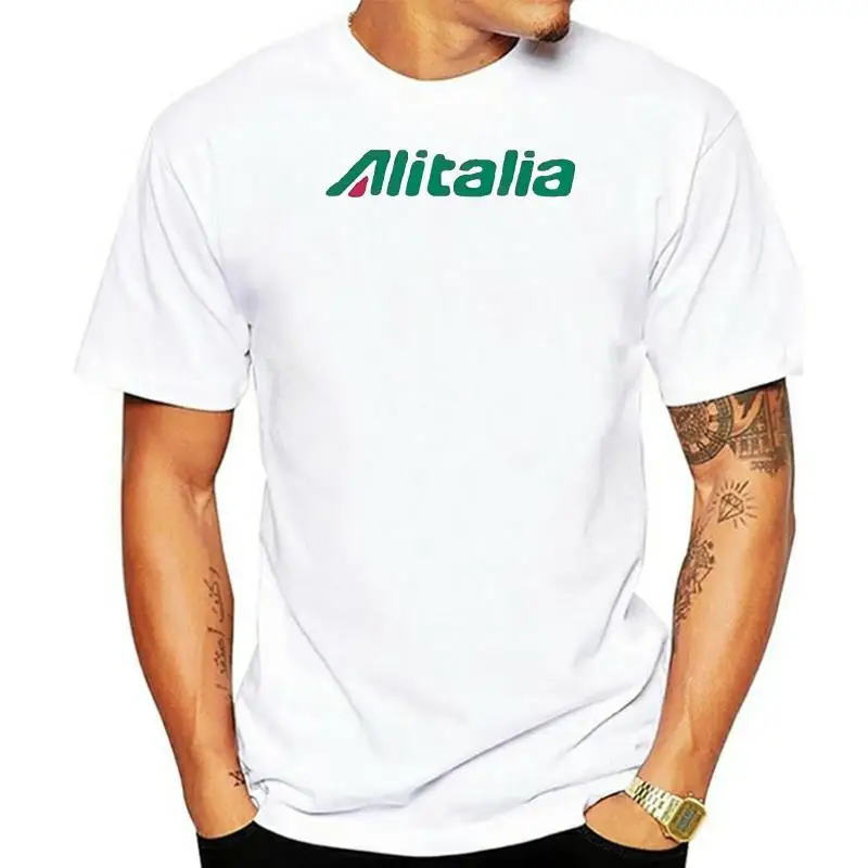 Alitalia Italian Airlines Travel T Shirt White Color 016172