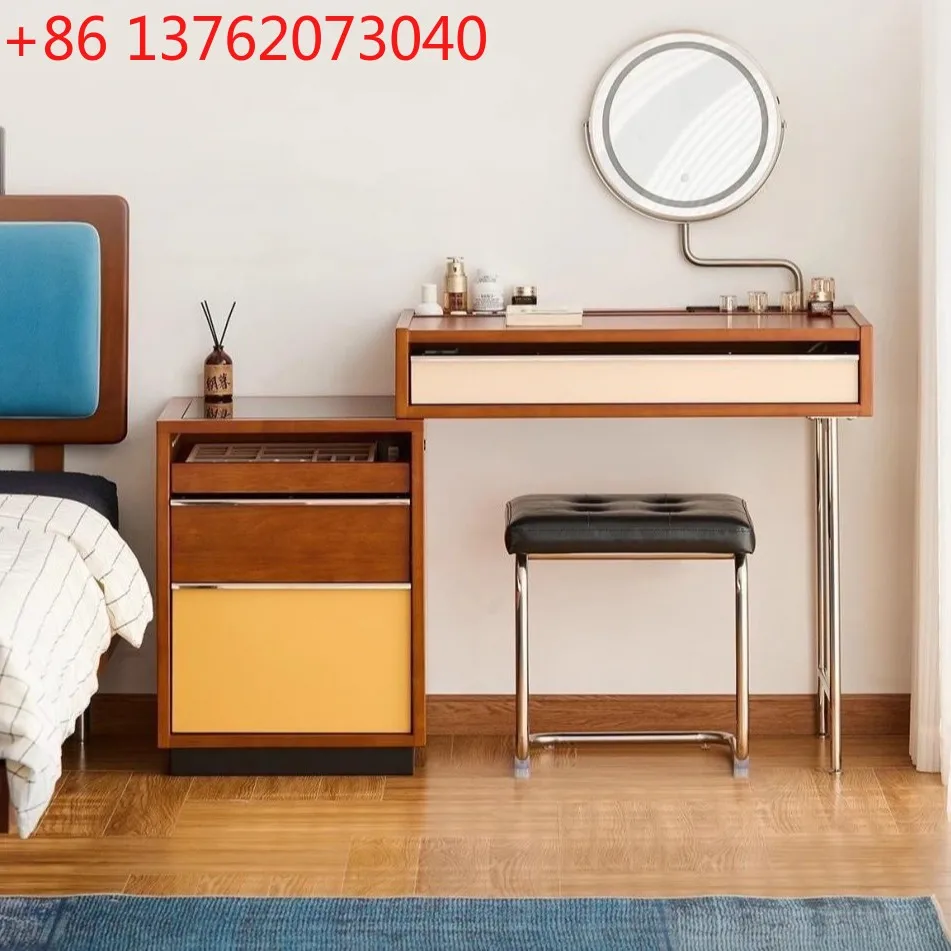 

Solid wood Nordic dresser, bedroom chest of drawers, retro storage integrated small apartment