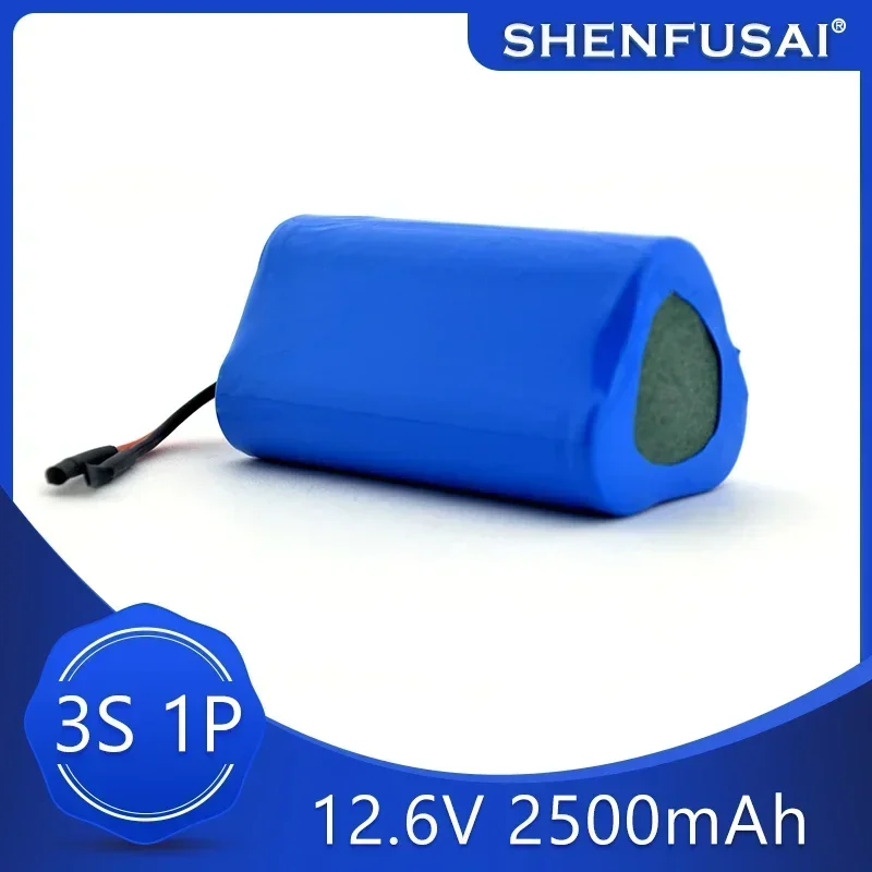 SHENFUSAI 12V 3S1P 12.6V/1.1V 2500mAh 18650 lithium-ion battery pack with 5A BMS for backup power TV camera