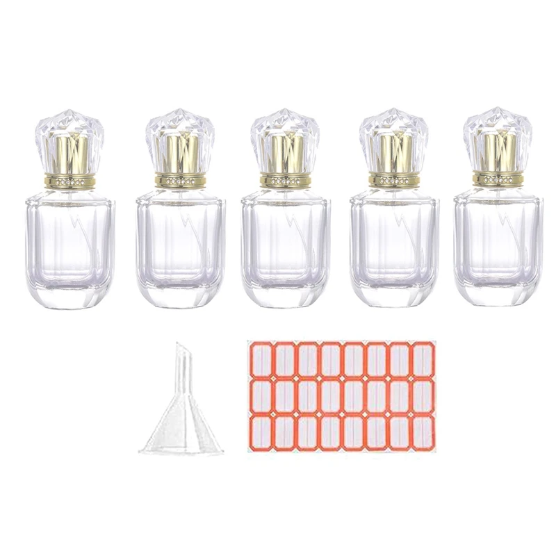 

5Pcs 30Ml Glass Spray Bottle Small Cosmetic Atomizer Perfume Bottles Atomizing Spray Container Spray Bottles For Travel Durable