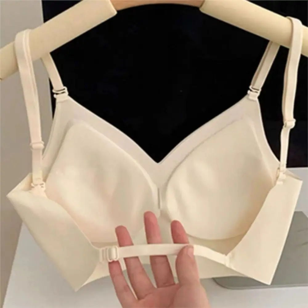 Módní nylonová bavlněná dámská neviditelná podprsenka bez ocelového rámu s hlubokým výstřihem do U, prodyšná podprsenka pro ženy a dívky - náhled 6