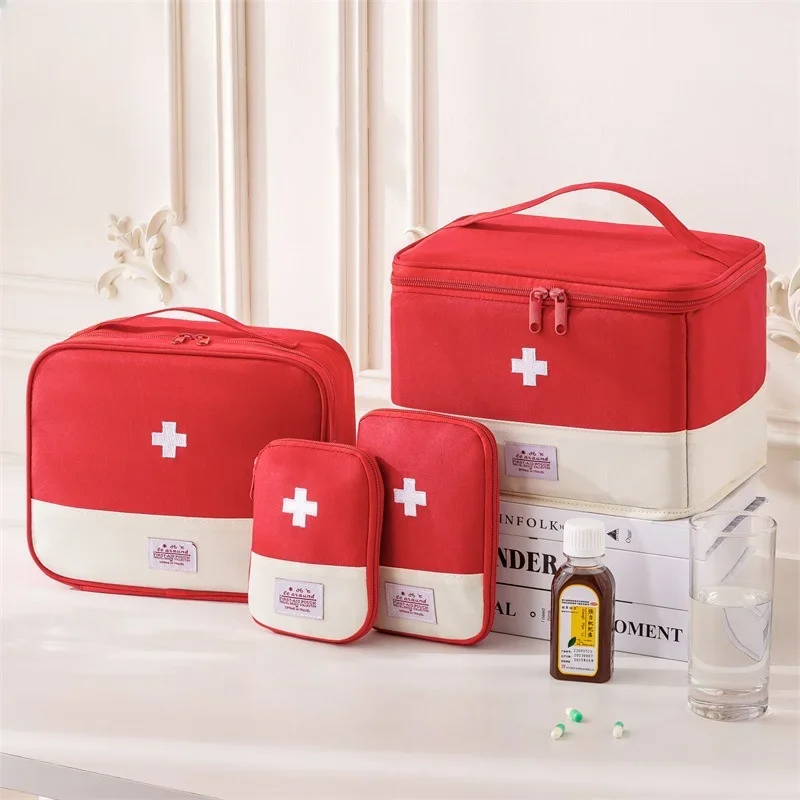 Large Capacity Thickened Medicine Box Layered Family First Aid Kit Medicine Boxes Medicine Cabinet Portable Oxford Storage Bag