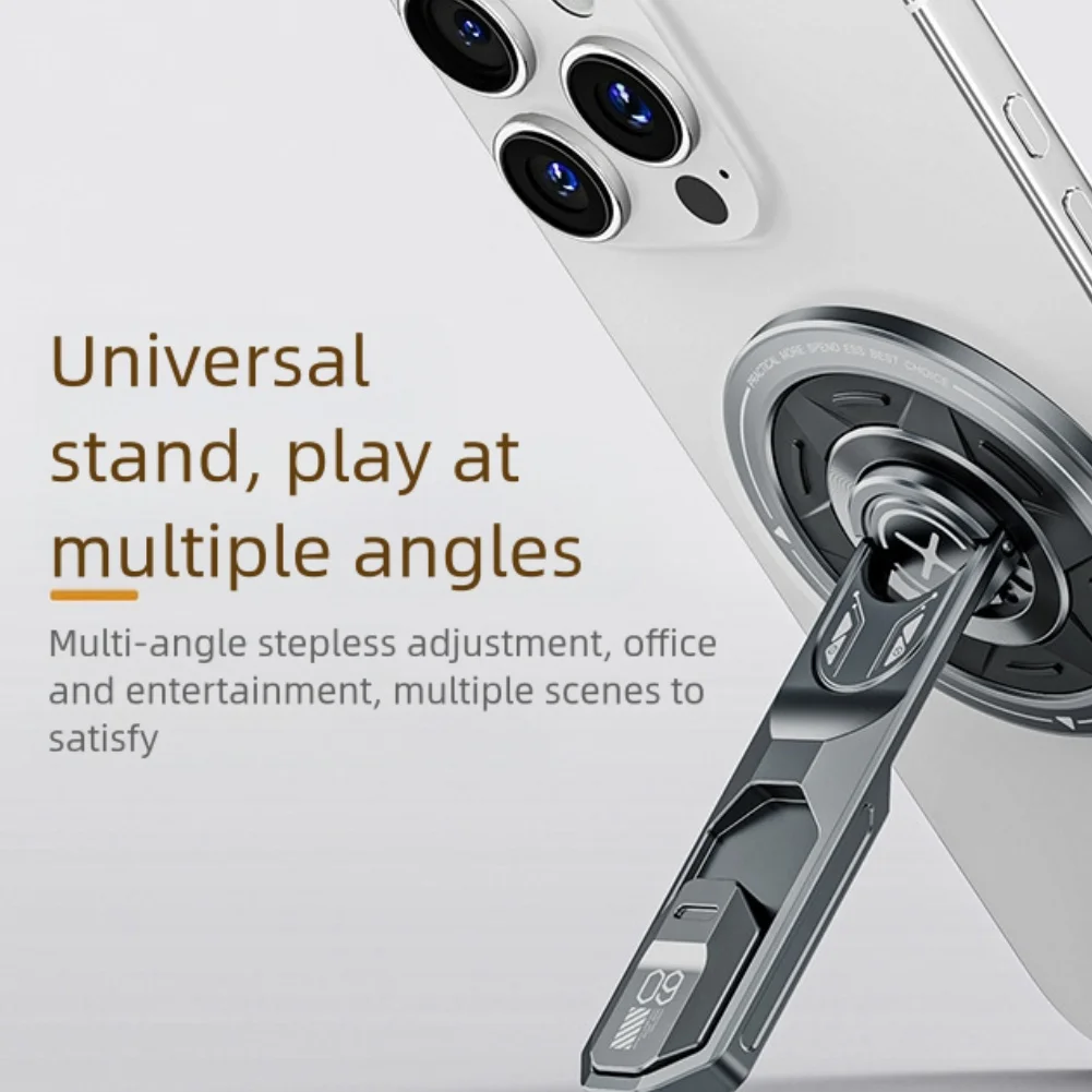 

Magnetic Cell Phone Ring Holder Removable Cell Phone Grip Kickstand 360° Adjustable Aluminum Alloy Kickstand Accessories Parts