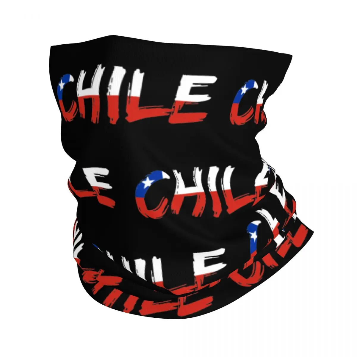 Chile Text Flag Bandana Neck Gaiter Printed Mask Scarf Warm Headband Hiking for Men Women Adult Winter