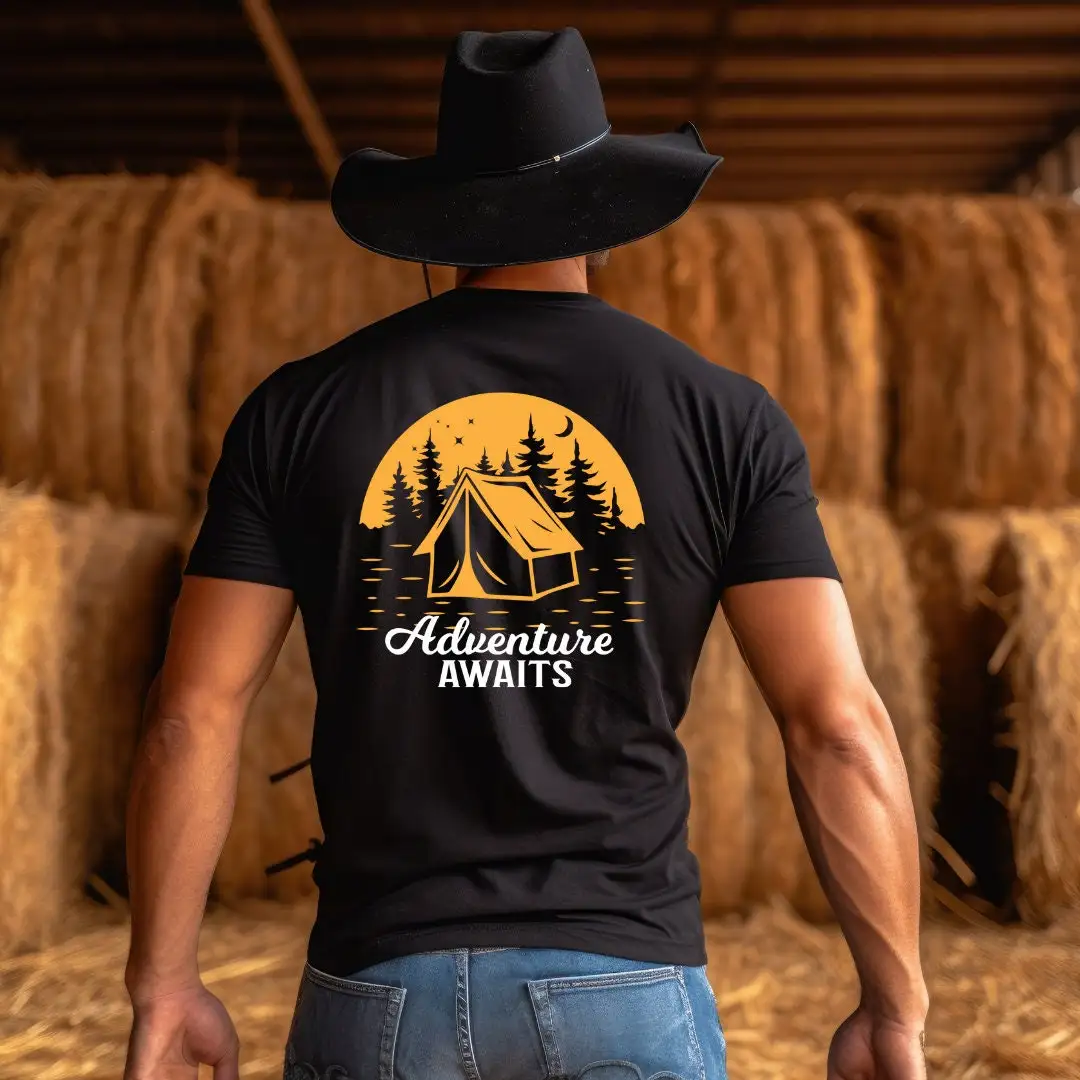 

Adventure Awaits T Shirt Western Vibes Country Music Nashville fall Rodeo Outdoors Clothing