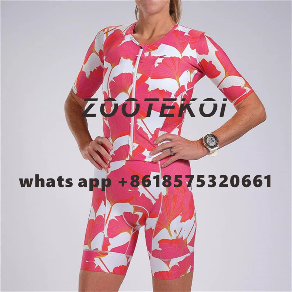 Zootekoi 2023 Women Short Sleeve Cycling Bike Little Monkeys Jumpsuit Summer Triathlon Mtb Bike Bodysuit Ciclismo Speed Trisuit