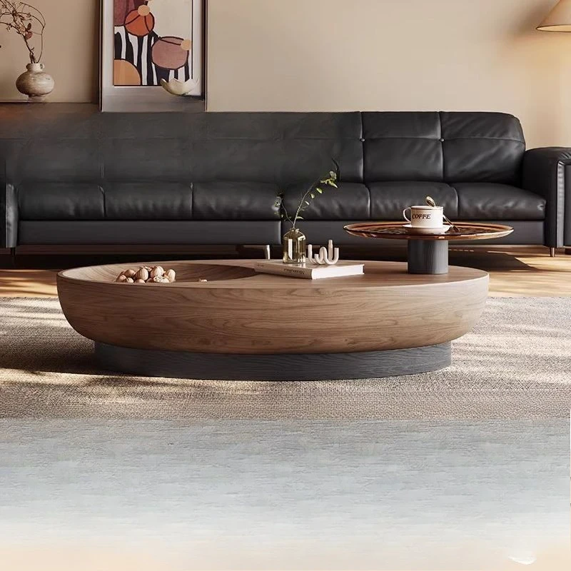 

2026 new medieval oval coffee table, small household high-end Italian style