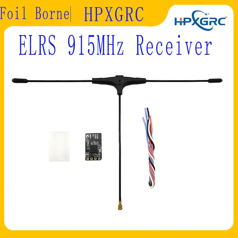 Ricevitore Nano HPXGRC ELRS 915MHz 0.6g, 50mW Telemetria SX1276 ESP8285 IPEX1 con Antenna T per Droni FPV a Lungo Raggio