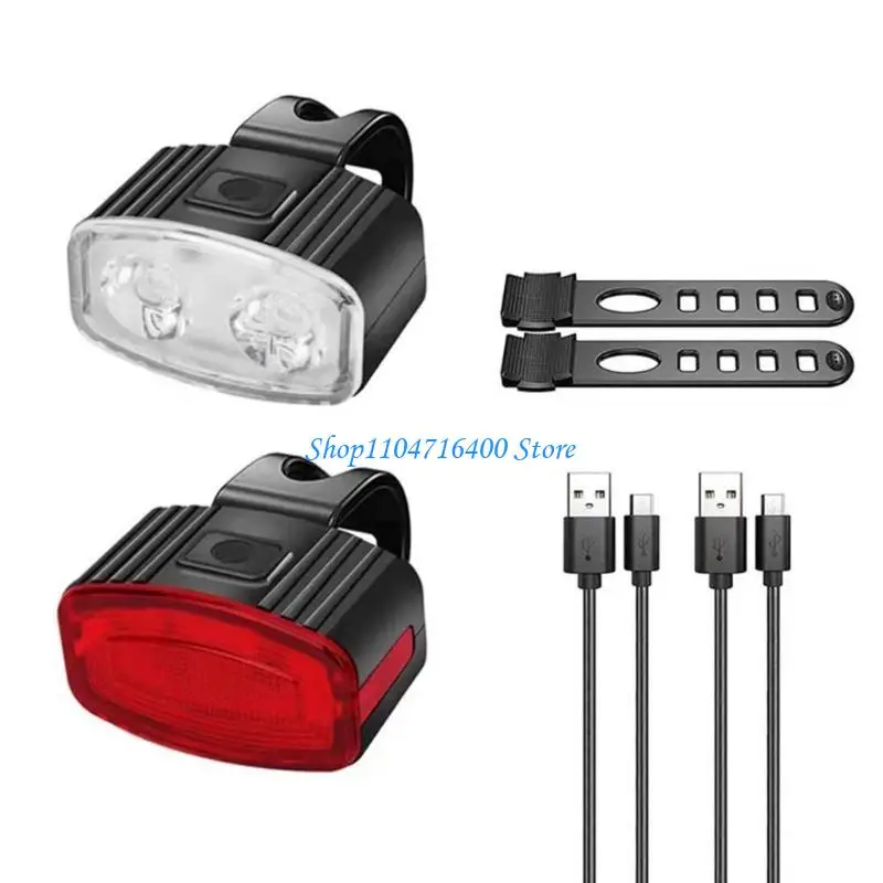 y1gd High Intensity Bike Lights Set Versatile LED Bike Light Set Simple Mounting