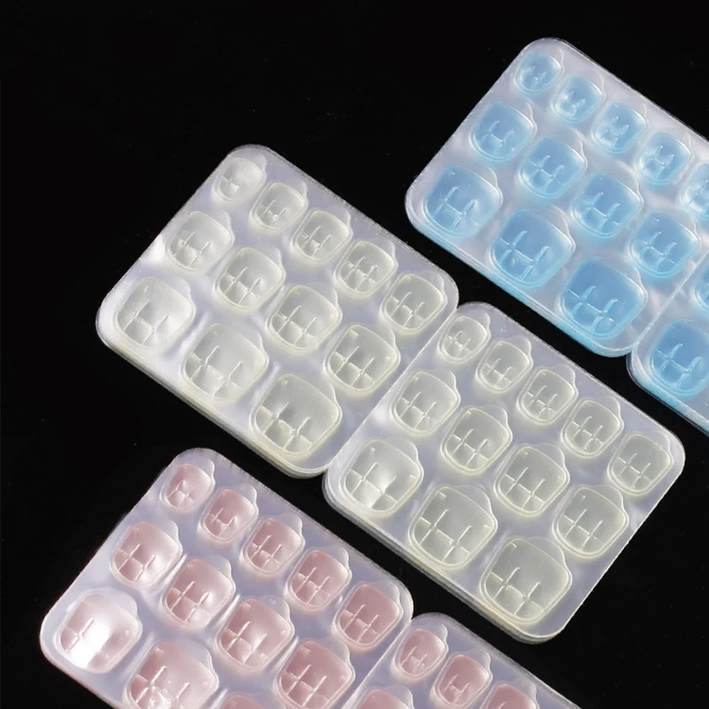 

30 Sheets Double Sided Nail Adhesive Tabs Press on Nails Nail Stickers 24 Particles Per Sheet Sticky Tabs Easy Remove Reuse