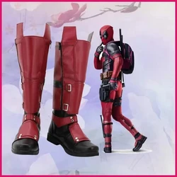 Wolverine Deadpool Cosplay Shoes Party Deadpool 3 Cosplay PU Leather Boots Halloween Party for Women Men Role Play Props