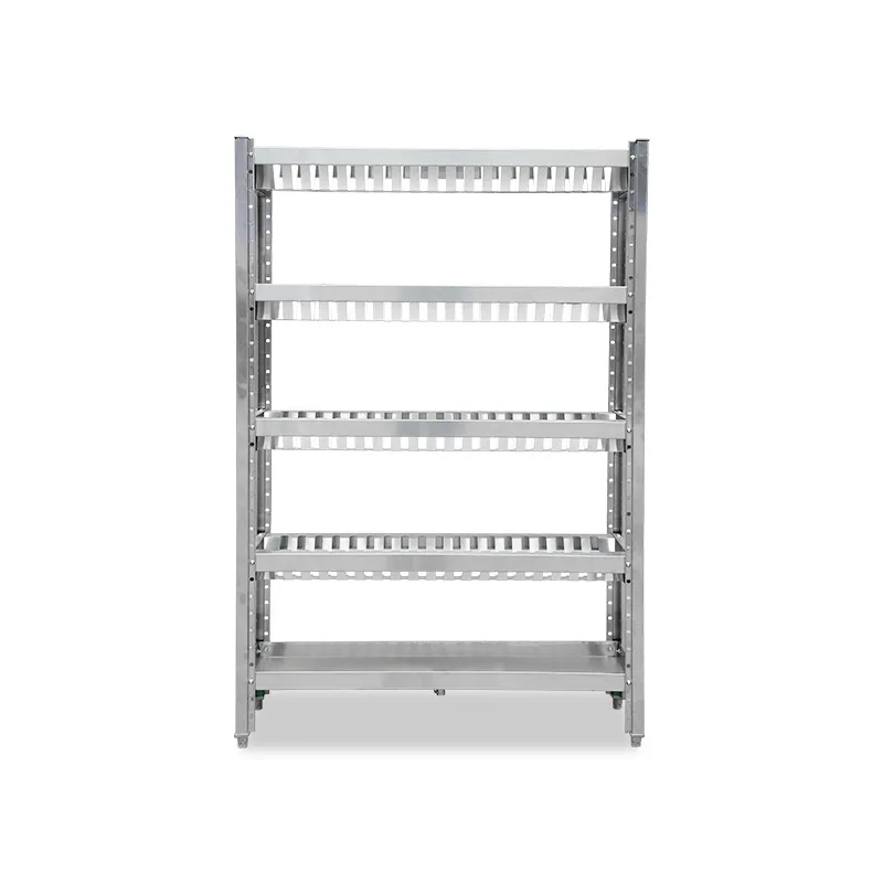 LMM stainless steel plate rack single and double row plate rack four layers thickened stainless steel
