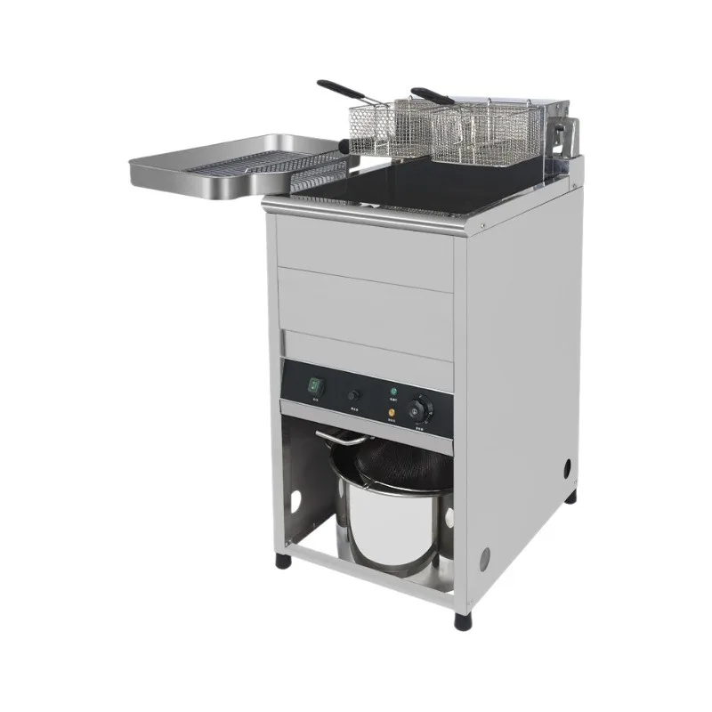 

Commercial vertical electric fryer, large capacity fryer can be turned back, stainless steel electric fryer with oil drain valve