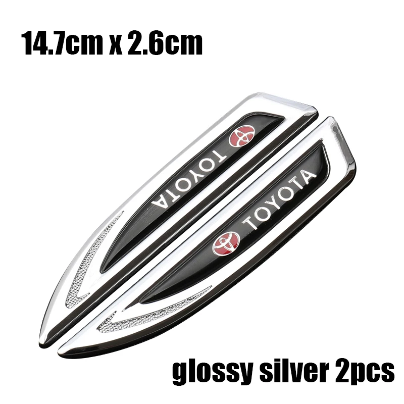 2pcs 3D Hot sale metal Car Fender side logo Car door Rear Bumper tail door trunk Emblem sticker styling Accessories