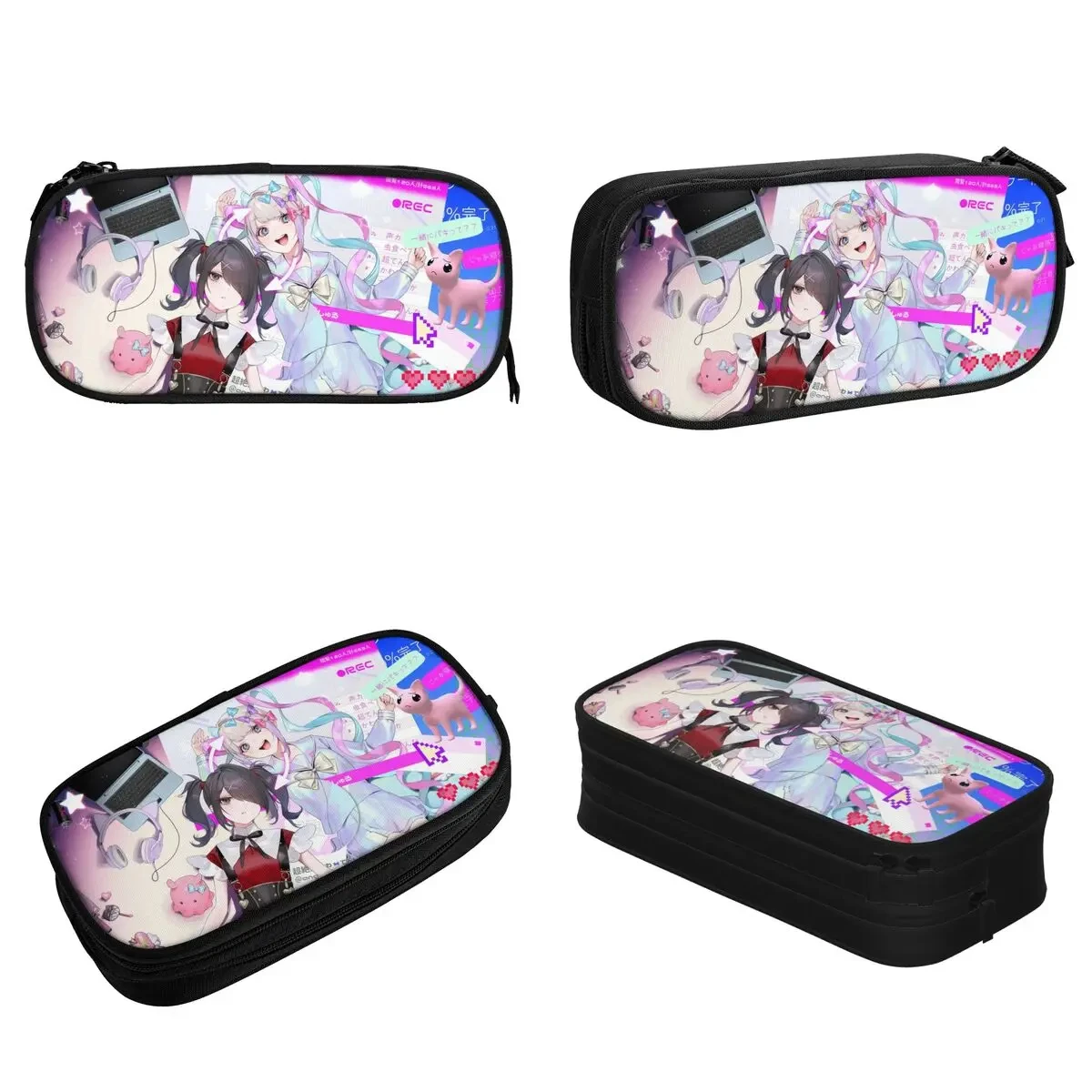 KAngel Ame-Chan Anime Game Pencil Cases Fun Needy Girl Overdose Pen Holder Bag for Student Large Storage Office Pencil Pouch