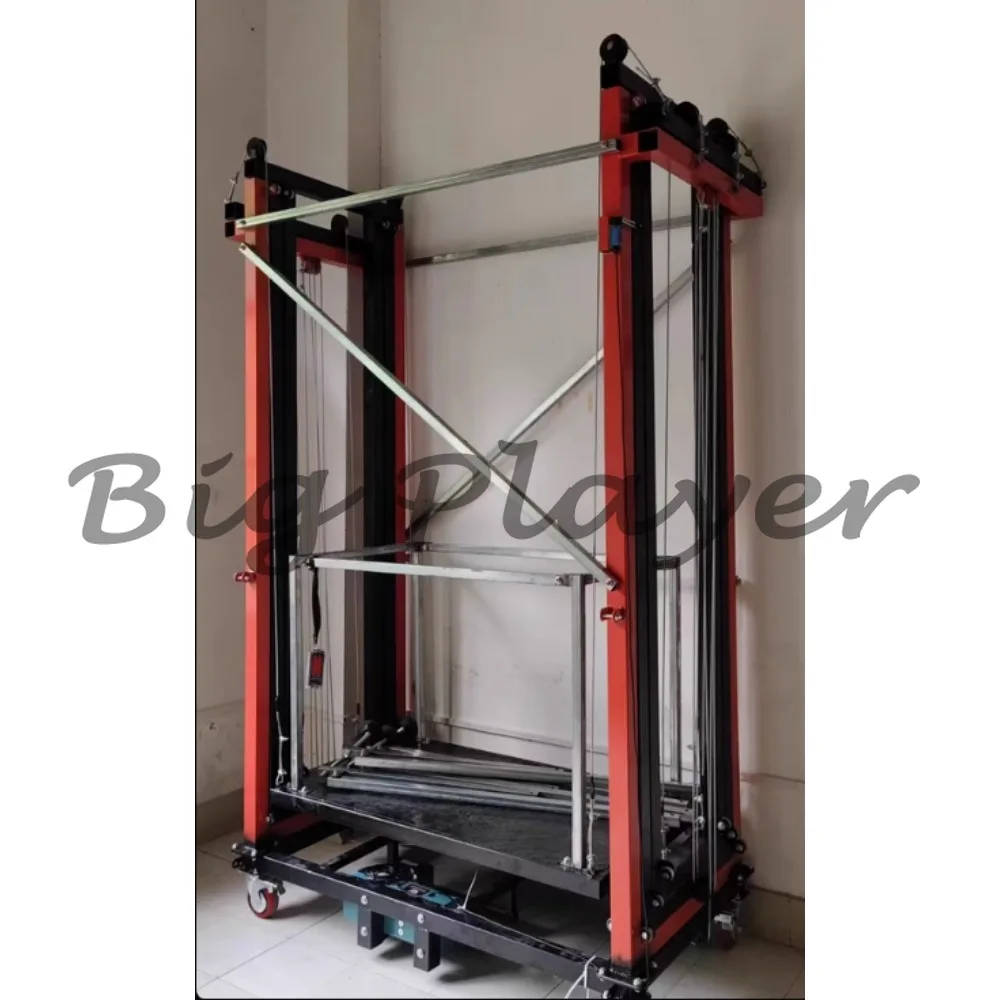 Heavy Duty Electric Lifting Scaffold - 5M Automatic Mobile Scaffolding with Remote Control and Wheels