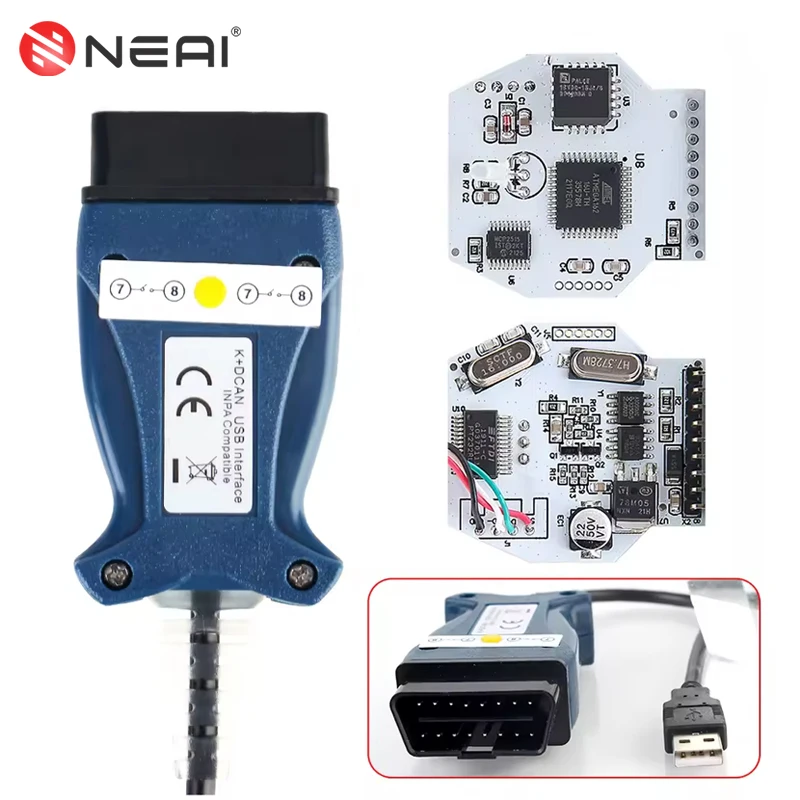 K + DCAN لسيارات BMW E Series E46 E60 E87 FTDI FT232RL رقاقة مع مفتاح لسيارات BMW obd2 الماسح الضوئي رمز القارئ obdii أداة تشخيص السيارة