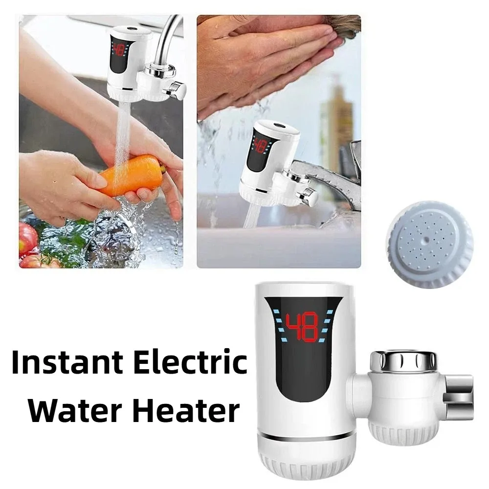 

3000W Power Instant Electric Water Heater Rapid Heating Double Modes Tankless Water Heater Rotatable Tap Digital Display