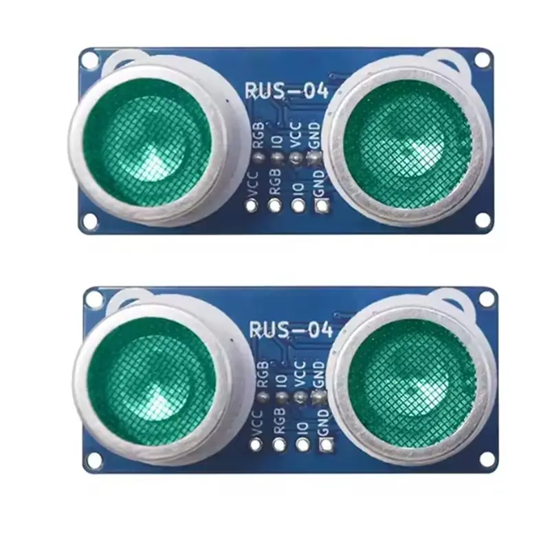 

ABWZ-Obstacle Avoidance Sensor RUS-04 Ultrasonic Module Distance Measuring For Robot Car With RGB Colorful Light 3-5.5V