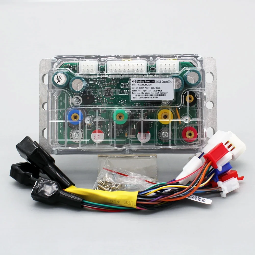 YQ72260/X80 مع BT Fardriver 80A/260A وحدة تحكم تيار مستمر بدون فرش 48 فولت/72 فولت دراجات نارية كهربائية لمحركات 2000 واط