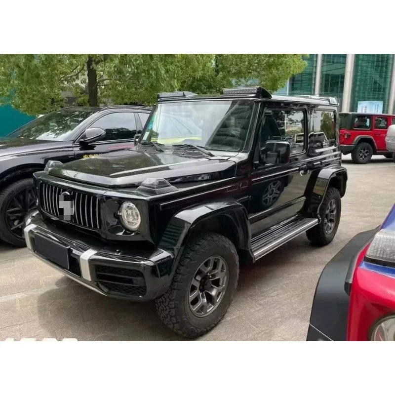 طقم هيكل عالي الجودة لجيمي 19-22 ترقية G63 المصد الأمامي المصد الخلفي مصبغة هود المصدات Peect صالح مجموعات الجسم #4