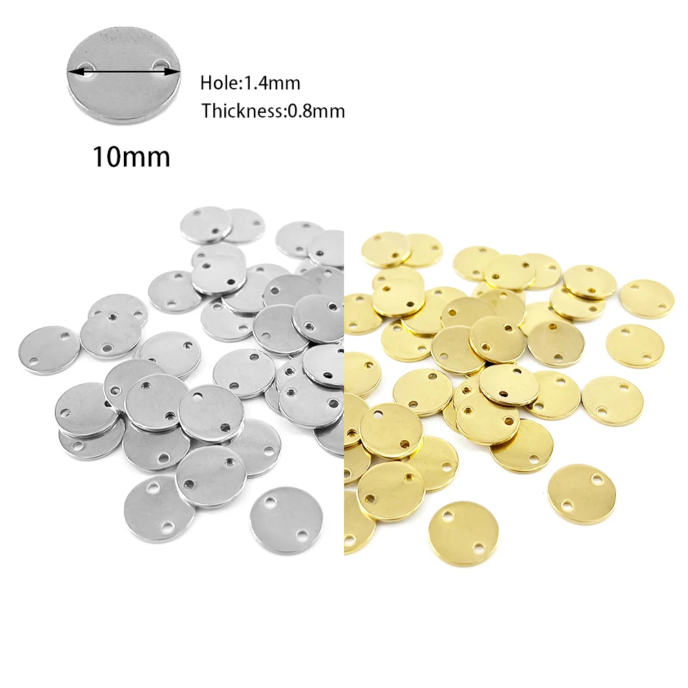50–500 Stück personalisierte individuelle Lasergravur mit Namenslogo, Edelstahl, personalisierte Halskette, Verlängerungskette, Schwanzanhänger, Schmuckanhänger – Detail 11