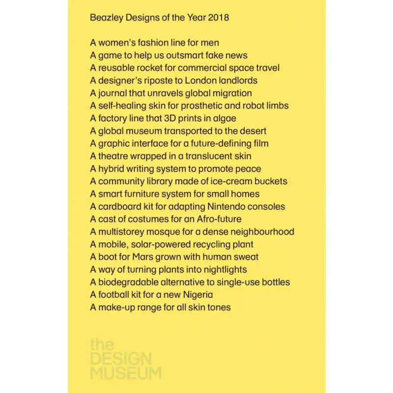 Beazley Designs Of The Year 2018 Aric Chen The Design Museum 9781872005416 Book