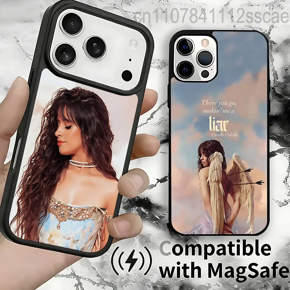 

Camila Cabello Singer Case For iPhone 17,16,15,14,13,12,11,Pro,Max,Plus,Mini,SE4,E Magnetic Magsafe Wireless Charging