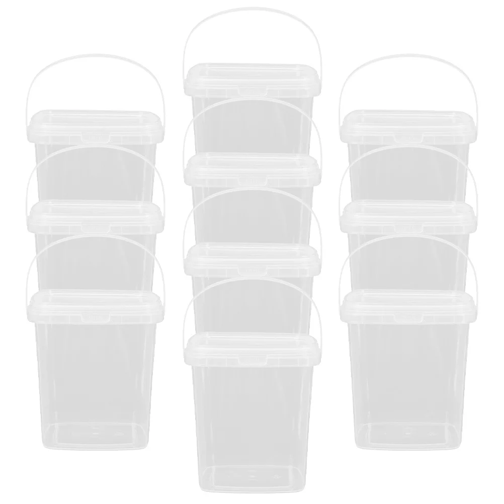 

10pcs Ice Cream Bucket Mini Storage Container With Lid For Homemade Ice Cream Yogurt Jam Kitchen Food Bins Freezer Holder