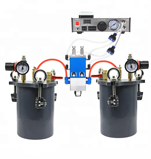 33AB Double Liquid Large Flow Set Digital Display Dispensing Machine Stainless Steel tank Filling  Glue Dispensing Machine