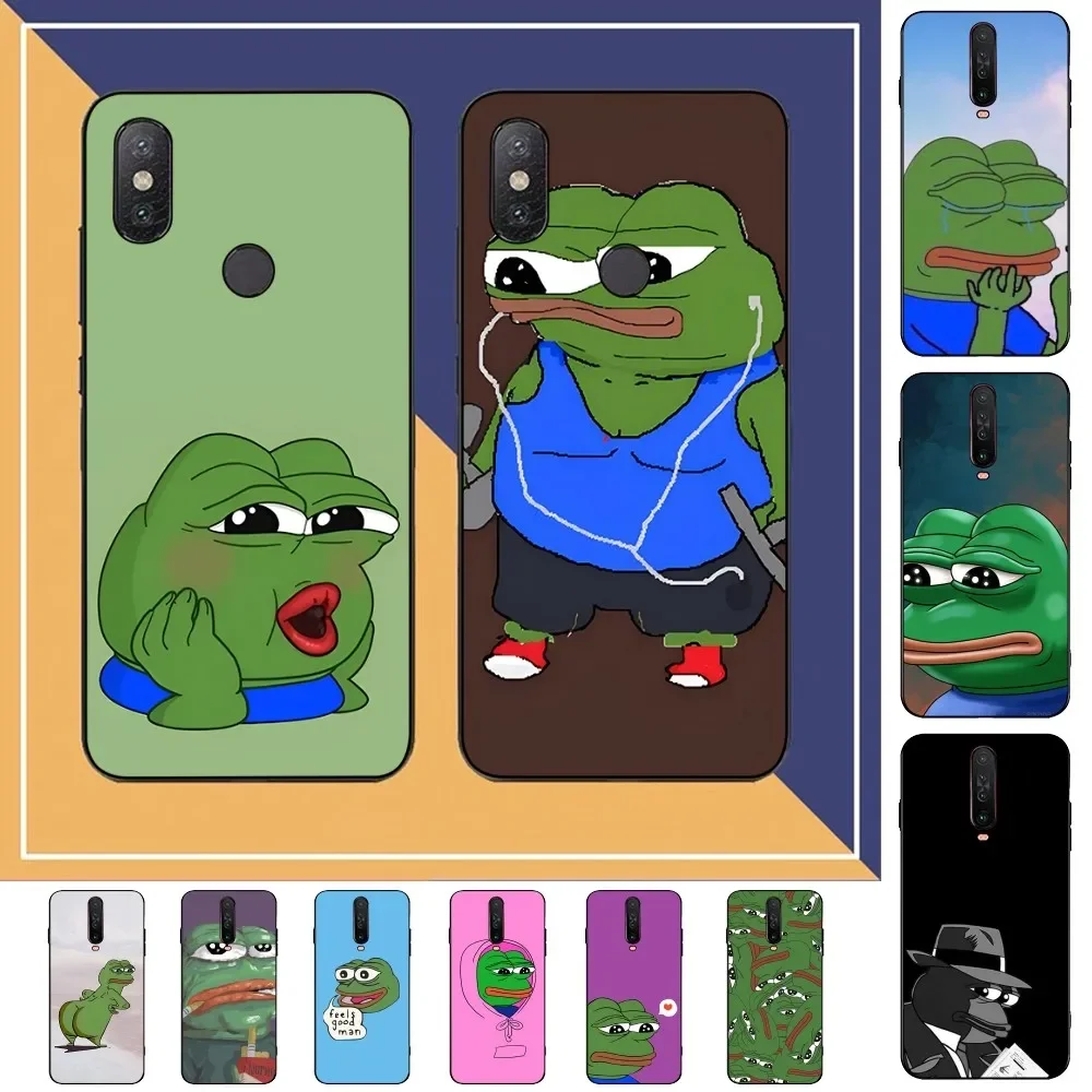 S-Sad F-Frog P-Pepes Phone Case For Redmi Note 4 X 5 A 6 7 8 T 9 9S 10 11 11S 11Epro Poco M3 pro