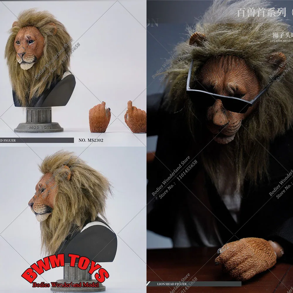 

DIY Mostoys Ms2302 1/6 Scale Beast Series The 16th Round Lion Head Carving 2.0 Bust Base Claw Fit 12inch Action Figure Body Mode