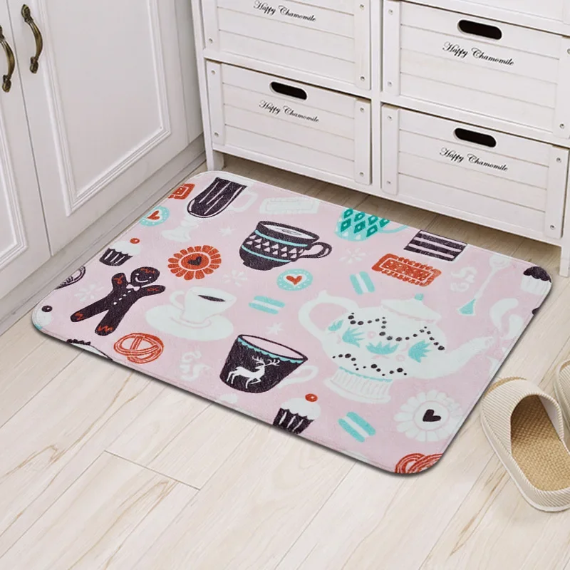 Fashion Modem Printing floor mat living room Decor Carpet And Rug Bedroom Doormat kitchen bathroom absorbent Rectangular pad