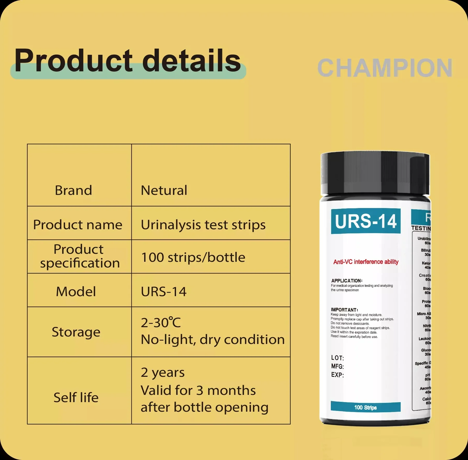 U--rine Digital Analyzer Test Strips 11 14 programm