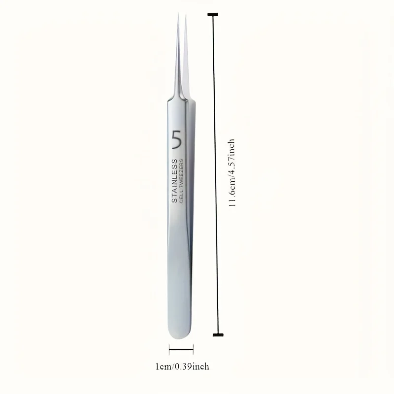 1pc Fine Tweezers For Removing Blackheads And Acne, Stainless Steel, Suitable For All Skin Types, No Fragrance