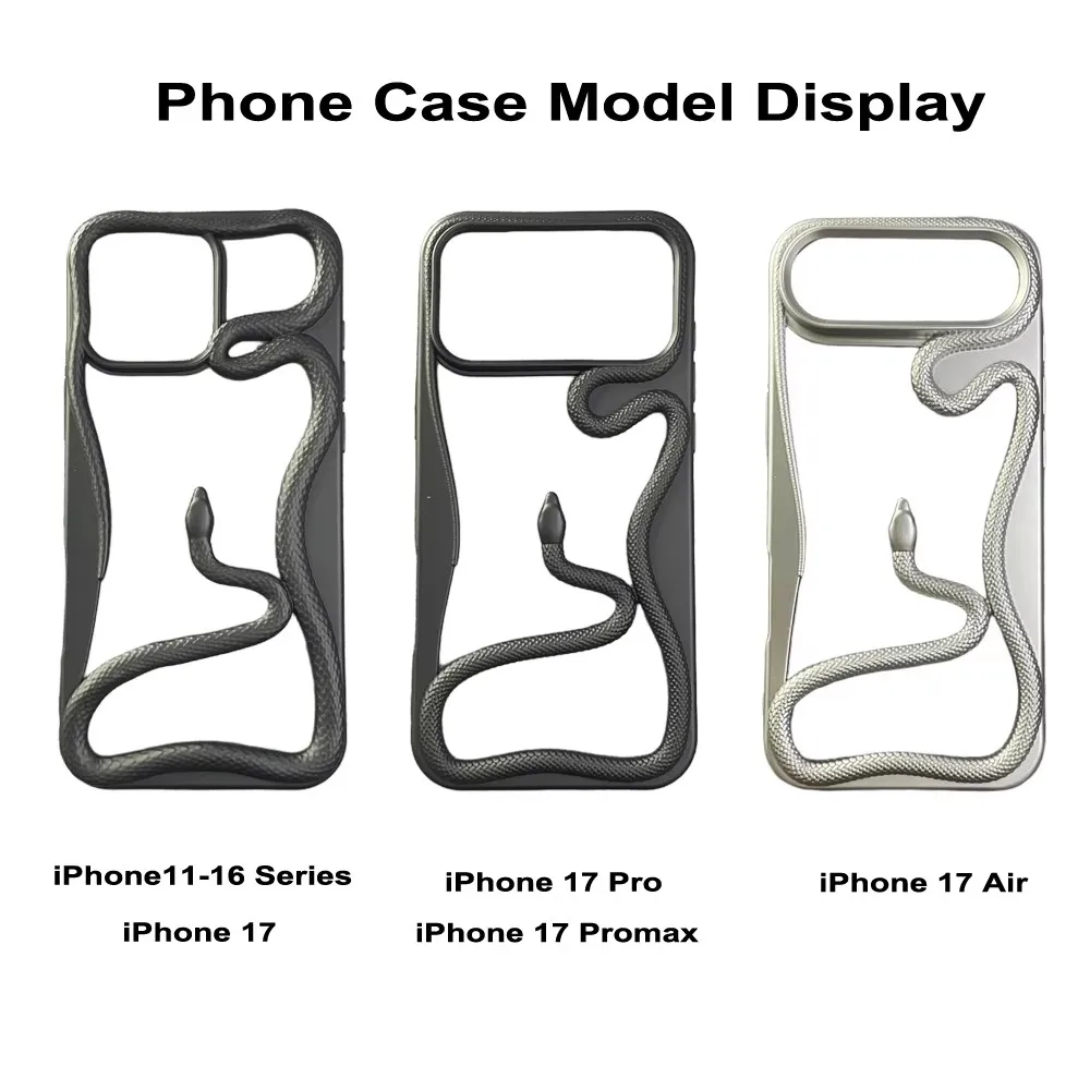 Hohle Schlangenbeschichtung Handyhülle für iPhone 11, 12, 13, 14, 15, 16, 17, Pro Max Plus Luftwärmeableitung Galvanik TPU Soft Cover – Detail 1