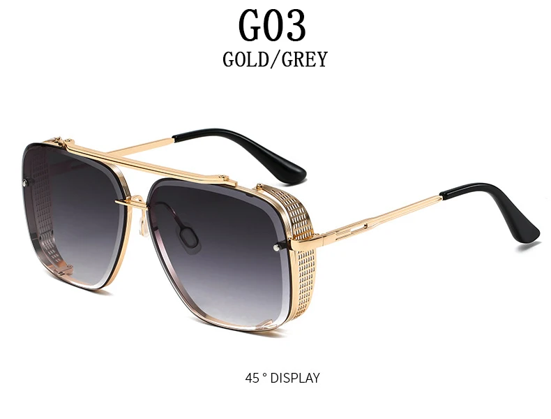 Punk Sonnenbrille Für Männer Übergroße Steampunk Sonnenbrille Frauen Trendy Platz Mode Gläser Gafas De Sol Hombre Zonnebril Heren – Detail 10