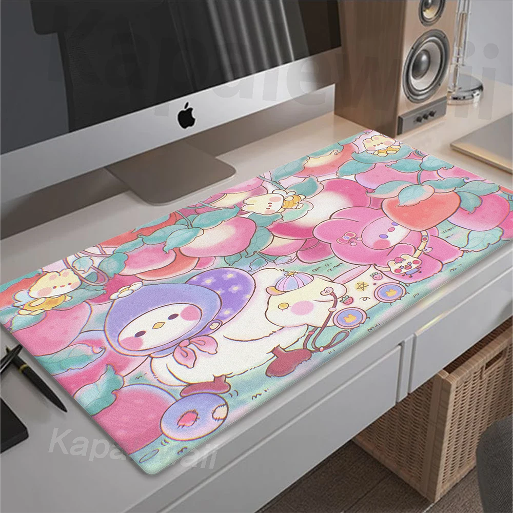 Gamer Anime Kawaii Cute Mousepad Large Gaming Mouse Pad Computer Speed Keyboard Pad blocco bordo Mouse Mat Cartoon Desk Mat