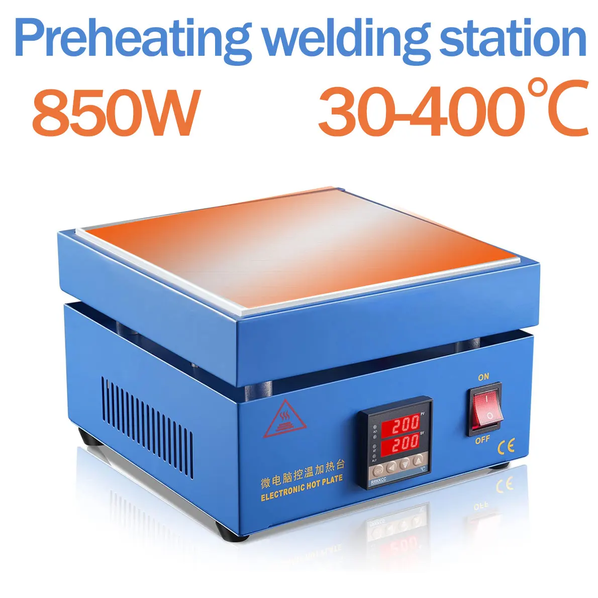 Stacja grzewcza 850W z cyfrowym podgrzewaniem, elektroniczna płyta grzewcza do konserwacji, stacja grzewcza do naprawy PCB, reworku SMD, zgrzewania folii.