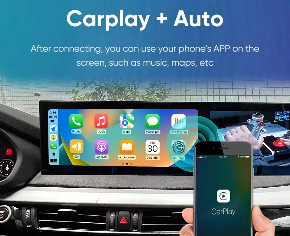 12.3 Inch for X5 14-17 Qualcomm Car Android 13 Navigation HD Touch Screen Carplay Auto Multimedia Radio Player Head Unit